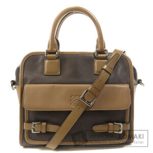 Loewe 2way Handbag leather Cruz Brown